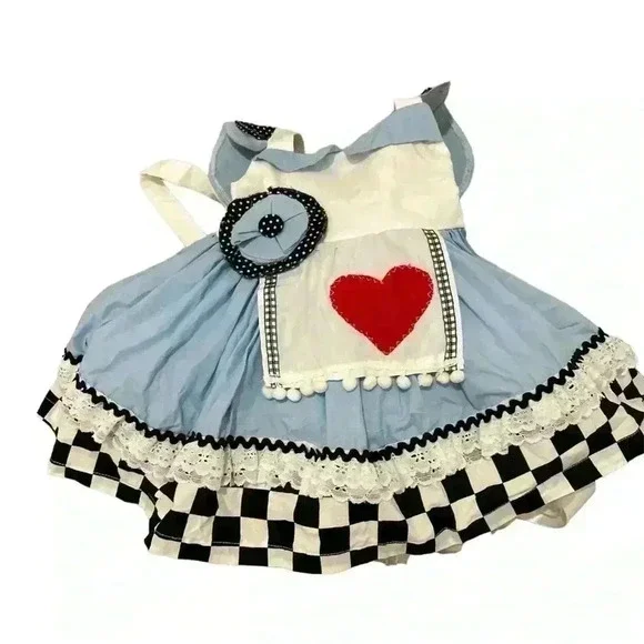Alice in Wonderland Girls Dress, Alice in Wonderland Birthday Outfit,Alice Dress - Picture 11 of 13